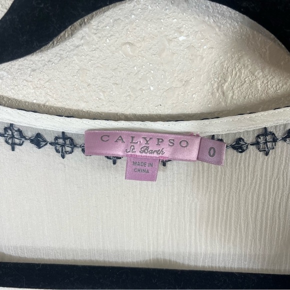 CALYPSO ST. BARTH Velsia Silk Embroidered Tunic Swim Coverup - Picture 14 of 16